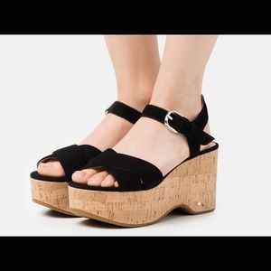 Kate Spade black platform sandals